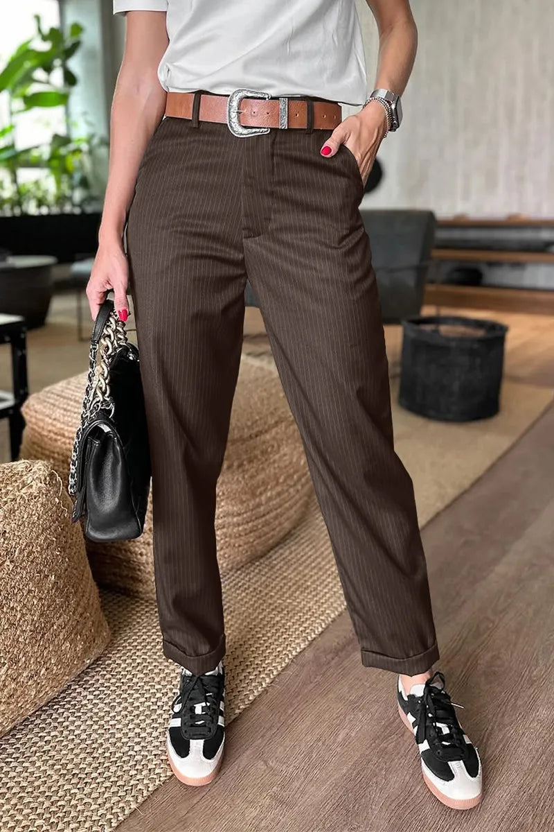 Mathilda™ | Pantalon Élégant À Rayures Flatteur Pour La Silhouet