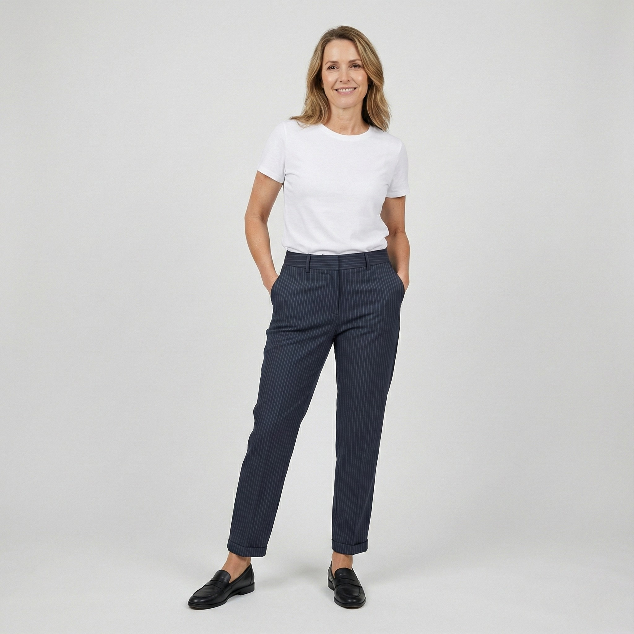 Mathilda™ | Pantalon Élégant À Rayures Flatteur Pour La Silhouet