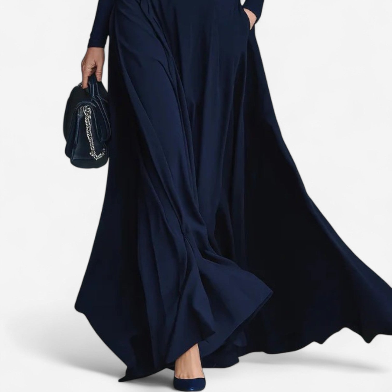 Elise™ | Robe Maxi à Col Montant